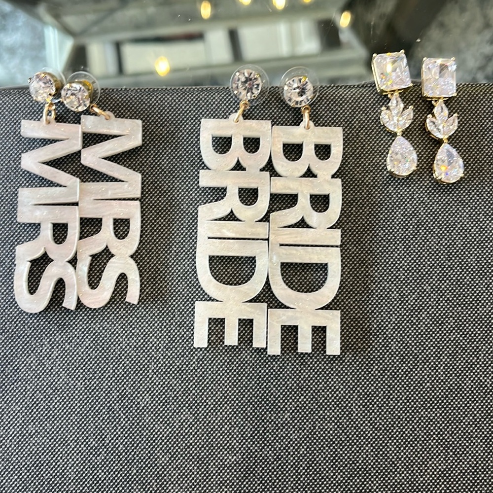 Set of 3 Bridal Earrings